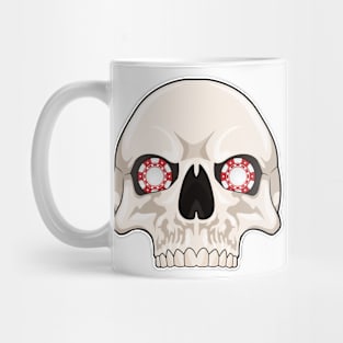 Skull with Poker chips Mug